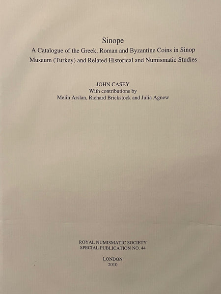 A Catalogue of Ancient Coins in Sinop Museum