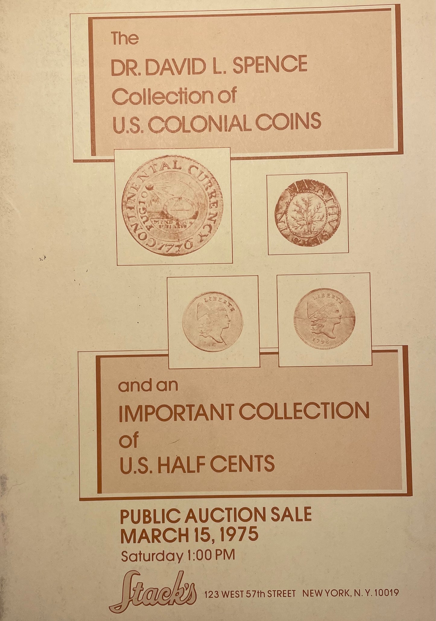 Dr. David L. Spence Collection of US Colonial Coins