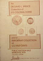 Dr. David L. Spence Collection of US Colonial Coins