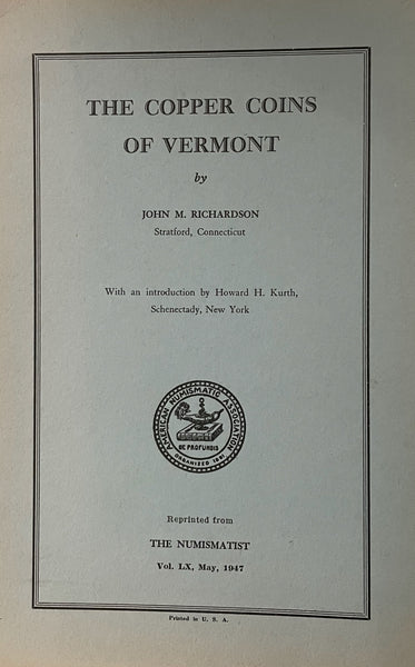 The Copper Coins of Vermont