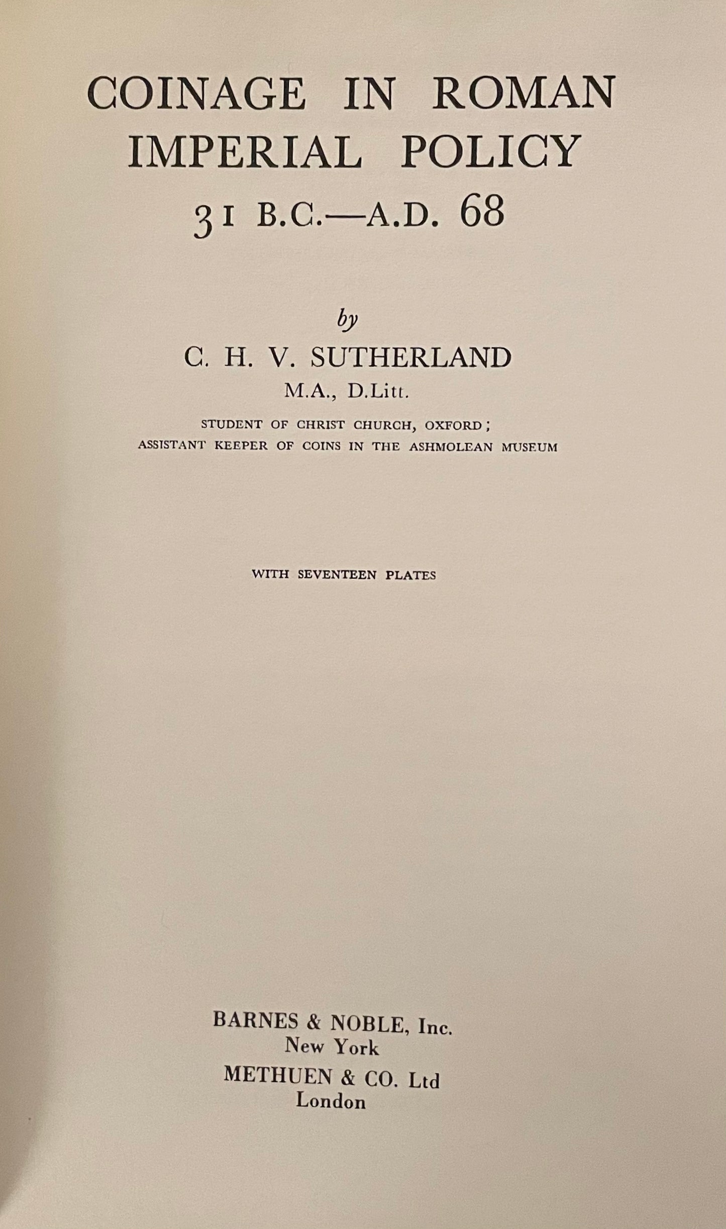 The Roman Imperial Coinage, Volume I - 31 BC to AD 68